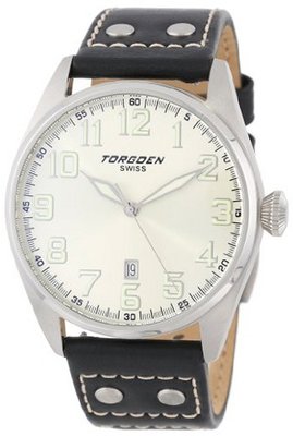 Torgoen Swiss T28102 T28 3-Hand Stainless-Steel Aviation