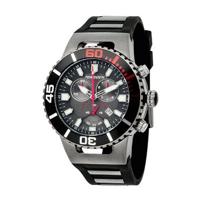 Torgoen Analog Quartz with Green Dial and Rubber Strap - T24306