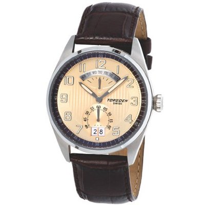Torgoen Aviator Quartz Analogue T29102 With Leather Strap
