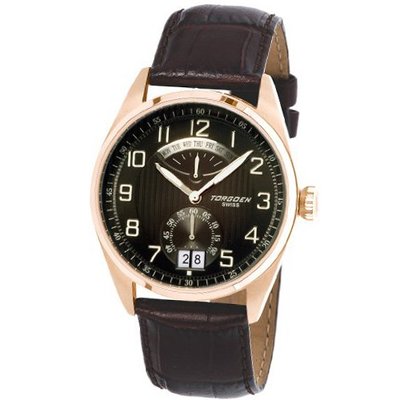 Torgoen Aviator Quartz Analogue T29104 With Leather Strap