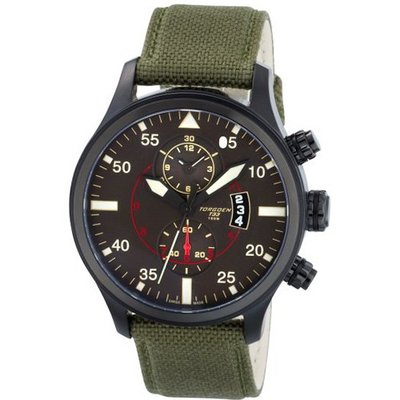 Torgoen Pilot T33 Series T33403 45mm Stainless Steel Case Black Nylon Mineral