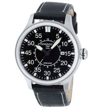 Torgoen Pilot T34 Series T34101 45mm Stainless Steel Case Black Leather Mineral