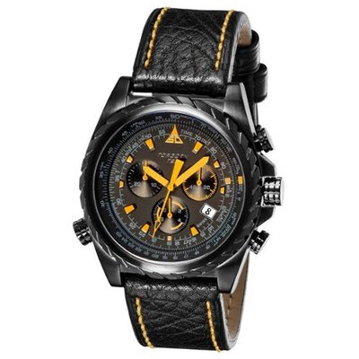 Torgoen Swiss Chronograph T22103 with E6B Flight Computer and Black Italian Leather Strap