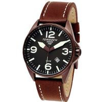 Torgoen T10 Series Brown Dial Leather Strap T10103