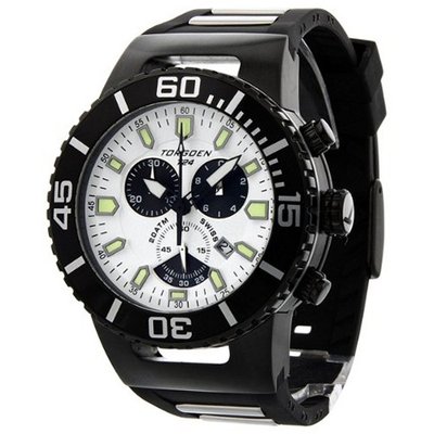 Torgoen T24 Series White Dial Chronograph Polyurethane T24307