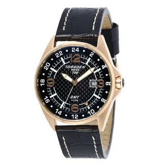 Torgoen - T25101 - Gents - Analogue Quartz - Grey Dial - Black / Beige Leather Strap