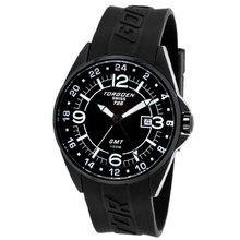 Torgoen - T25301 - Gents - Analogue Quartz - Black Dial - Black Rubber Strap
