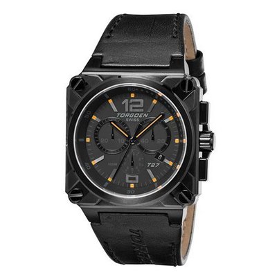 Torgoen T27 Series Chronograph Black Dial Italian Leather T27107