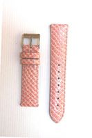 18mm Pink Snakeskin Leather with Quick-Release Pins for Michele Style