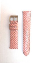 18mm Pink Snakeskin Leather with Quick-Release Pins for Michele Style