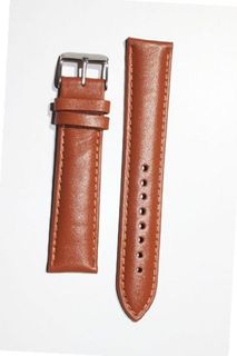 20mm Tan Oil-Tanned Calfskin Leather band with Heavy Buckle