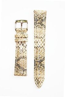 Michele Style Tan Baby Python Leather band with Quick Release Pins
