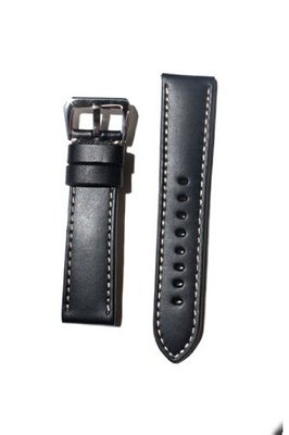 PANERAI Style 22mm Black band with Heavy Original Design S/S Buckle