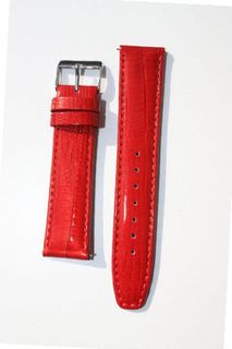uToscana 14mm Deep Red Quick-release Patent Leather Lizard Grain band for Michele Style 