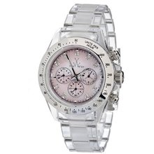 Toy 8006PKP Chronograph Mother-Of-Pearl Swarovski Stone Dial