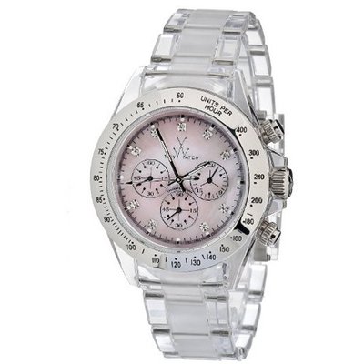 Toy 8006PKP Chronograph Mother-Of-Pearl Swarovski Stone Dial