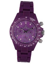 Toy Fluo Chronograph FL22AM All Amethyst Purple Unisex Plasteramic Plastic Ceramic Diamante Crystals