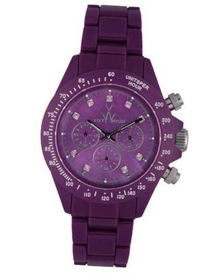 Toy Fluo Chronograph FL22AM All Amethyst Purple Unisex Plasteramic Plastic Ceramic Diamante Crystals