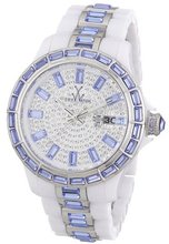 Toy Gems Light Blue & White Full Stones Plasteramic Pave Dial GE04WH