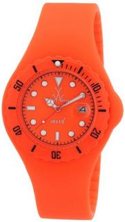 Toy Jelly JY03OR Orange Silicone Strap Plasteramic Case Date Display Interchangeable Strap