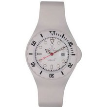 Toy JY01WH Ladies Toy Jelly White Plastic Resin Case White Dial Silicone Strap Date Display Quartz 36mm