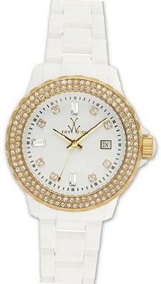 Toy Plasteramic White & Rose Gold Crystal Unisex #PCLS26WHPG