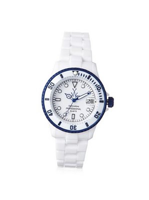 uToy Watch Toy FLA02WHBL Slim Fluo Blue/White 
