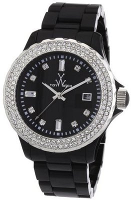 uToy Watch Toy Plasteramic Black Crystal Ladies PCLS21BK 