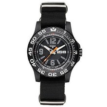 Black Stainless Steel Extreme Sport Diver Black Dial Nylon Strap