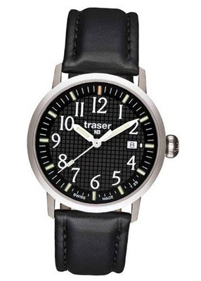 Traser Classic Basic with Leather Strap - Black
