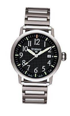 Traser Classic Basic with Elastic Steel Strap - Black