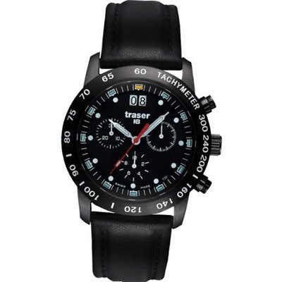 Traser H3 Classic Chrono Big Date Blue With Leather Strap