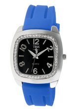 Trax TR1740-BBL Malibu Fun Blue Rubber Black Dial Crystal