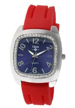 Trax TR1740-NR Malibu Fun Red Rubber Blue Dial Crystal