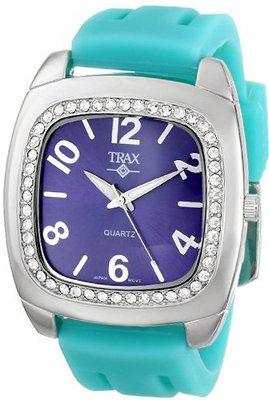 Trax TR1740-NTQ Malibu Fun Turquoise Rubber Blue Dial Crystal