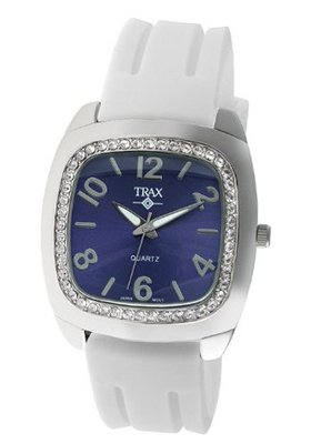 Trax TR1740-NW Malibu Fun White Rubber Blue Dial Crystal
