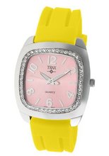 Trax TR1740-PY Malibu Fun Yellow Rubber Pink Dial Crystal