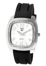 Trax TR1740-WB Malibu Fun Black Rubber White Dial Crystal