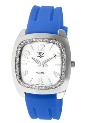 Trax TR1740-WBL Malibu Fun Blue Rubber White Dial Crystal