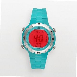 Trax TR2238TQ Turquoise Rubber Digital Chronograph