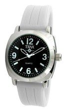 Trax TR5008-BW Shelley Black Dail White Rubber Strap