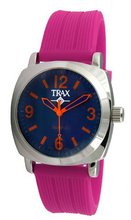 Trax TR5008-OF Shelley Blue Dail Fuchisa Rubber Strap