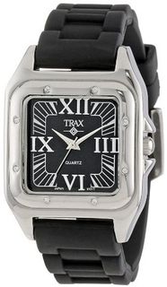 Trax TR5132-BB Posh Square Black Rubber Black Dial