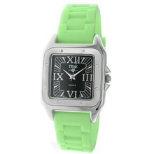 Trax TR5132-BMT Posh Square Mint Rubber Black Dial