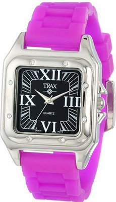 Trax TR5132-BPR Posh Square Purple Rubber Black Dial
