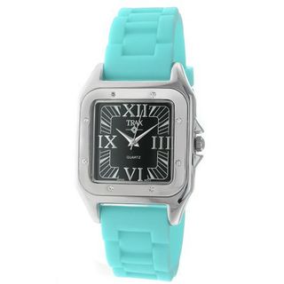 Trax TR5132-BTQ Posh Square Turquoise Rubber Black Dial