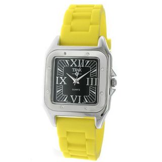 Trax TR5132-BY Posh Square Yellow Rubber Black Dial