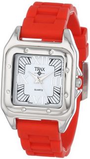 Trax TR5132-WR Posh Square Red Rubber White Dial