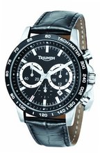 Chronograph Black Dial Black Leather