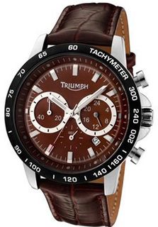 Chronograph Brown Dial Brown Leather